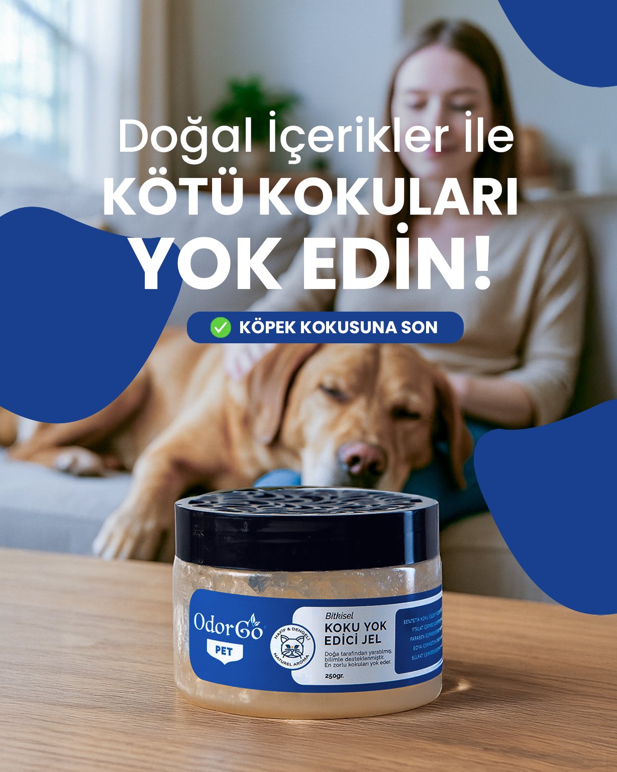 ODORGO PET Koku Yok Edici Jel (250gr.) 