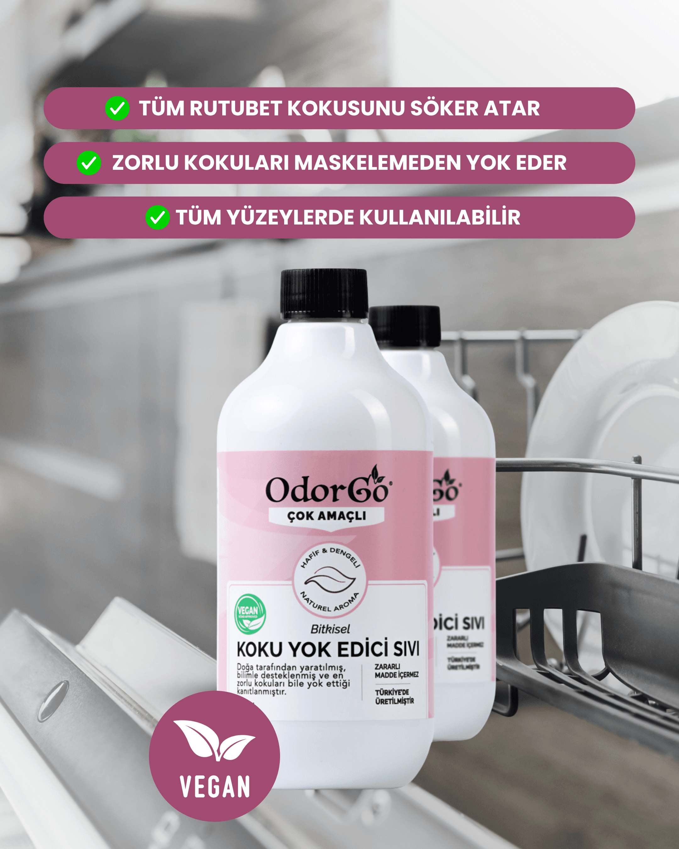 ODORGO Çok Amaçlı Koku Yok Edici Sıvı (500ml.)