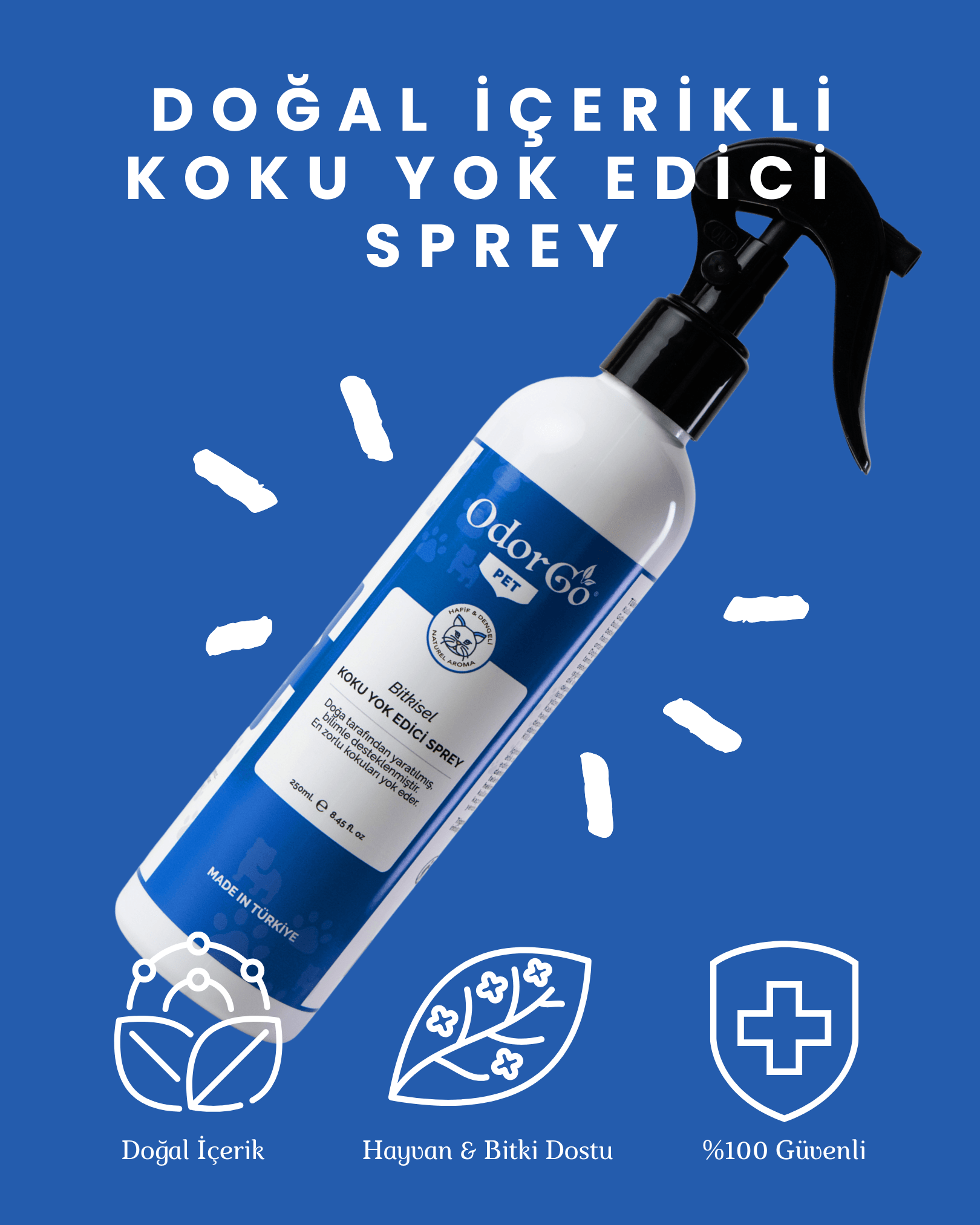 ODORGO PET Koku Yok Edici Sprey (250ml.)