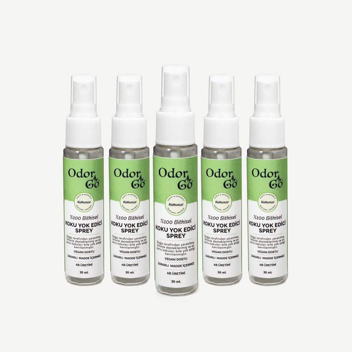 5'li ODORGO Koku Yok Edici Sprey (30ml./Adet - Cep & Çanta Boy)