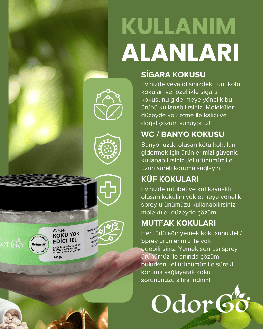 ODORGO Koku Yok Edici Jel (250gr.)