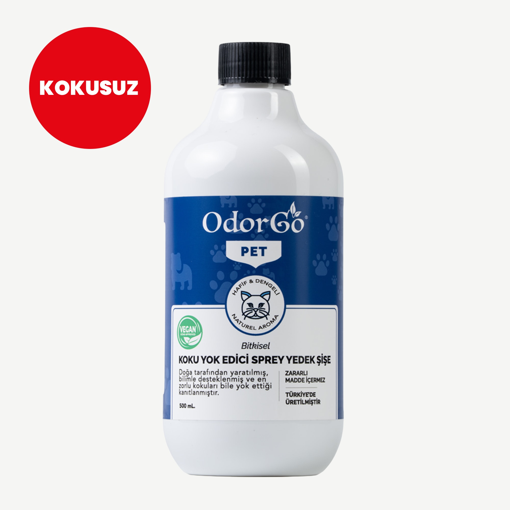 ODORGO PET Koku Yok Edici Sprey Yedek Şişe (500ml.)