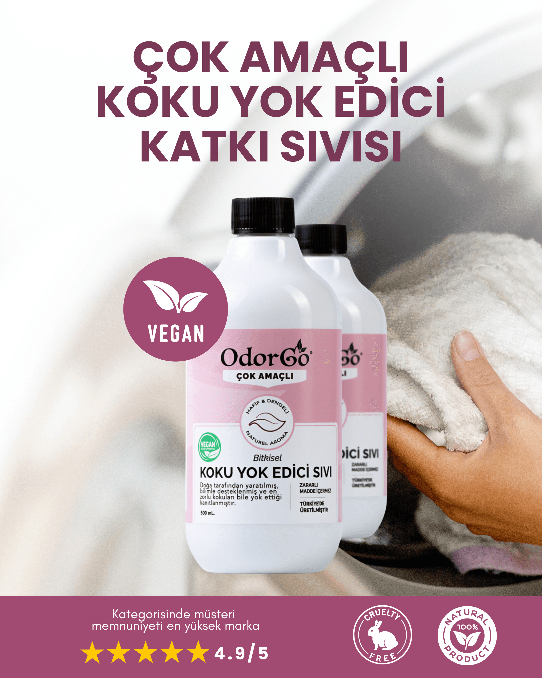 ODORGO Çok Amaçlı Koku Yok Edici Sıvı (500ml.)