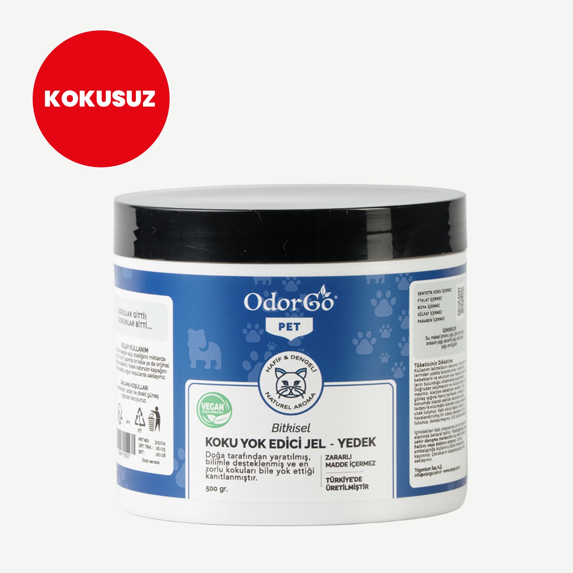 ODORGO PET Koku Giderici Jel Yedeği (500gr.)