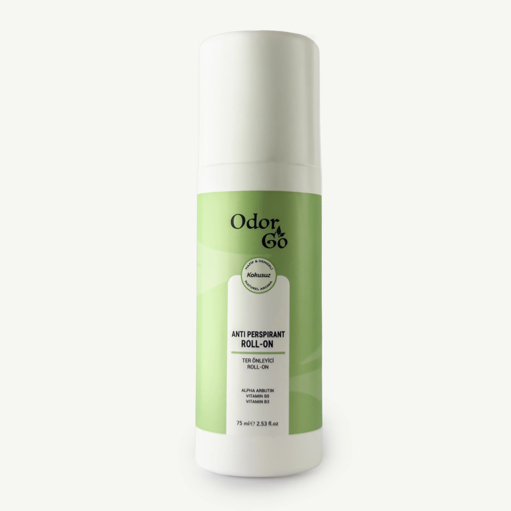 OdorGo Doğal Roll-On Deodorant Ter Kokusu Önleyici Leke Bırakmayan (Bitkisel/VEGAN) 75ml