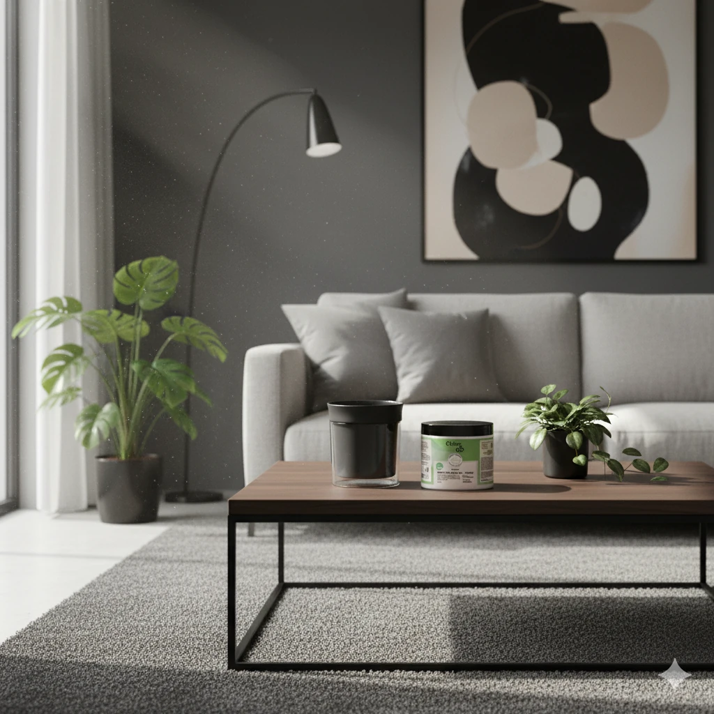 KOLEKSİYON - ODORGO Design Cam Stantlı Dekoratif Koku Yok Edici Jel - Siyah