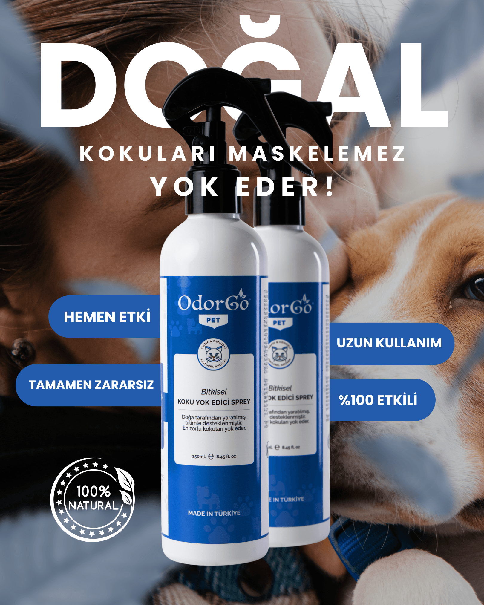 ODORGO PET Koku Yok Edici Sprey (250ml.)