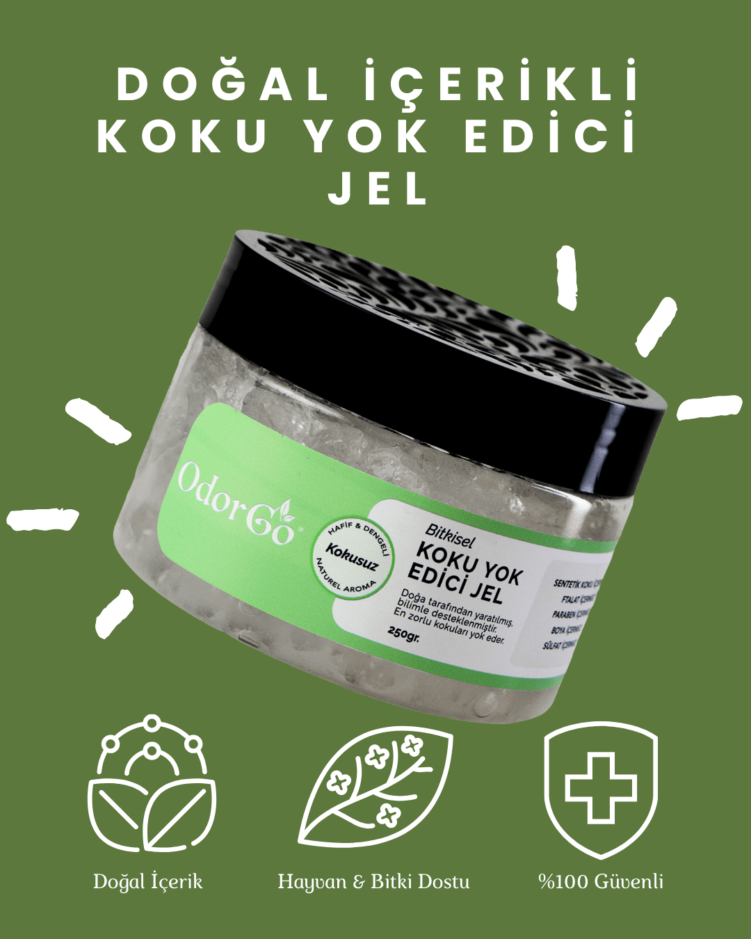 ODORGO Koku Yok Edici Jel (250gr.)