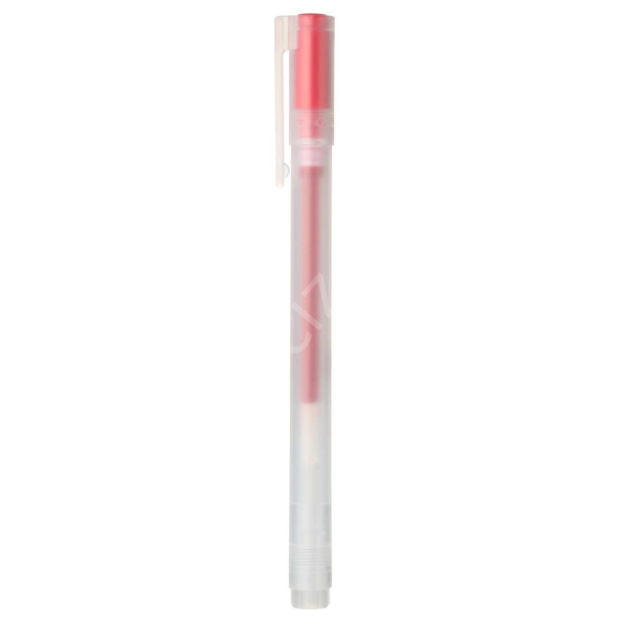 Muji Polypropylene Gel ink Ballpoint Pen Cap Style 0,38mm Red , Kırmızı Jel Kalem