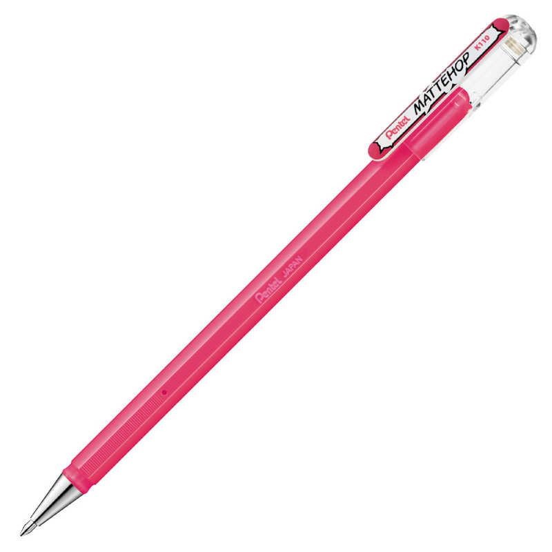 Pentel MatteHop Mat Renkler Tekli Jel Kalem. 1,0mm.  Pembe