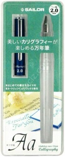 Sailor Japan Kaligrafi Dolma Kalemi Hiace Neo Clear 2,0mm Dolum olabilir, Kartuşlu