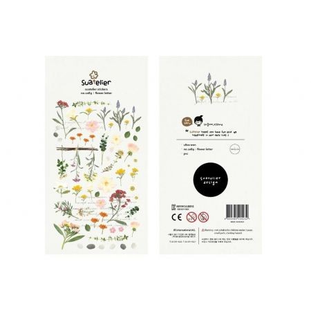 Kore Suatelier FLOWER LETTER Sticker Çıkartma