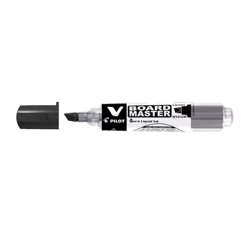 Pilot V-Board Master Kesik Uçlu Orta Siyah Beyaz Takta Kalemi