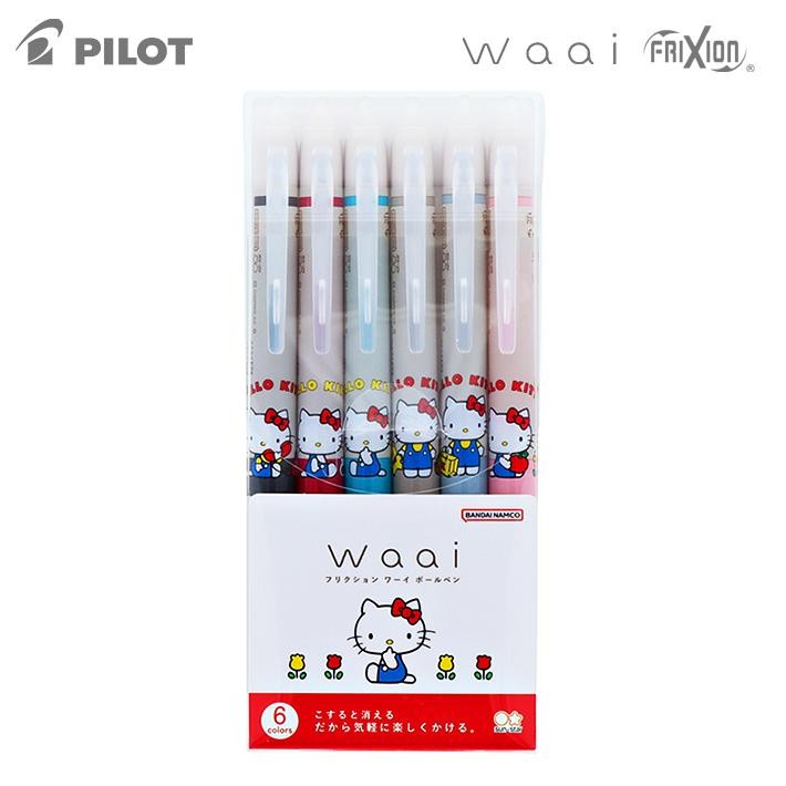 Hello Kitty Frixion Yay 0.5mm 6-renk Jel Tükenmez Kalem seti 