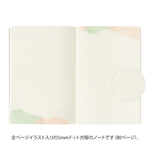 Kampanyalı Ön Sipariş Midori Notebook Yuru log B6 water color pattern