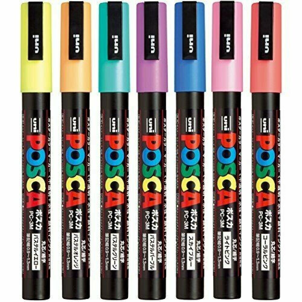 Uni Posca PC-3M7C 7'Lİ Pastel Renkler Marker Seti