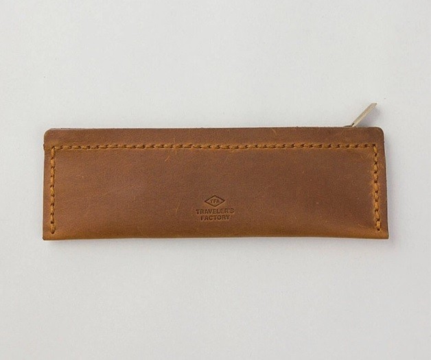 Traveler's Company Leather Pen Case Small Camel - Kalem Kutusu
