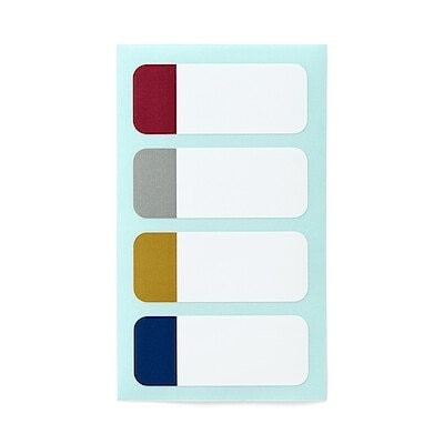 Muji Kumaşa yapıştırılabilen etiket contası, 4 renk, 4 x 2 yaprak 