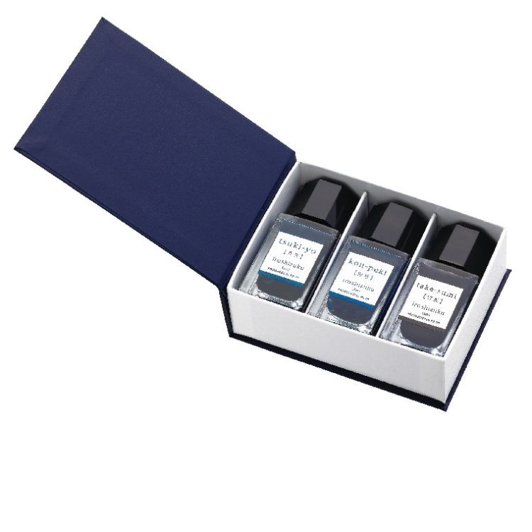 Pilot Iroshizuku Mini Dolma Kalem Mürekkebi - 15 ml Şişe 3 Renk Seti ( Kırmızı - Mavi )