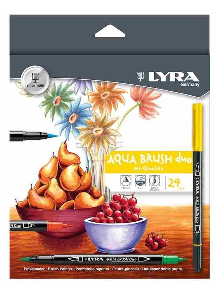 Lyra Aqua Brush Duo Hi-Quality Keçeli Kalem 24'lü