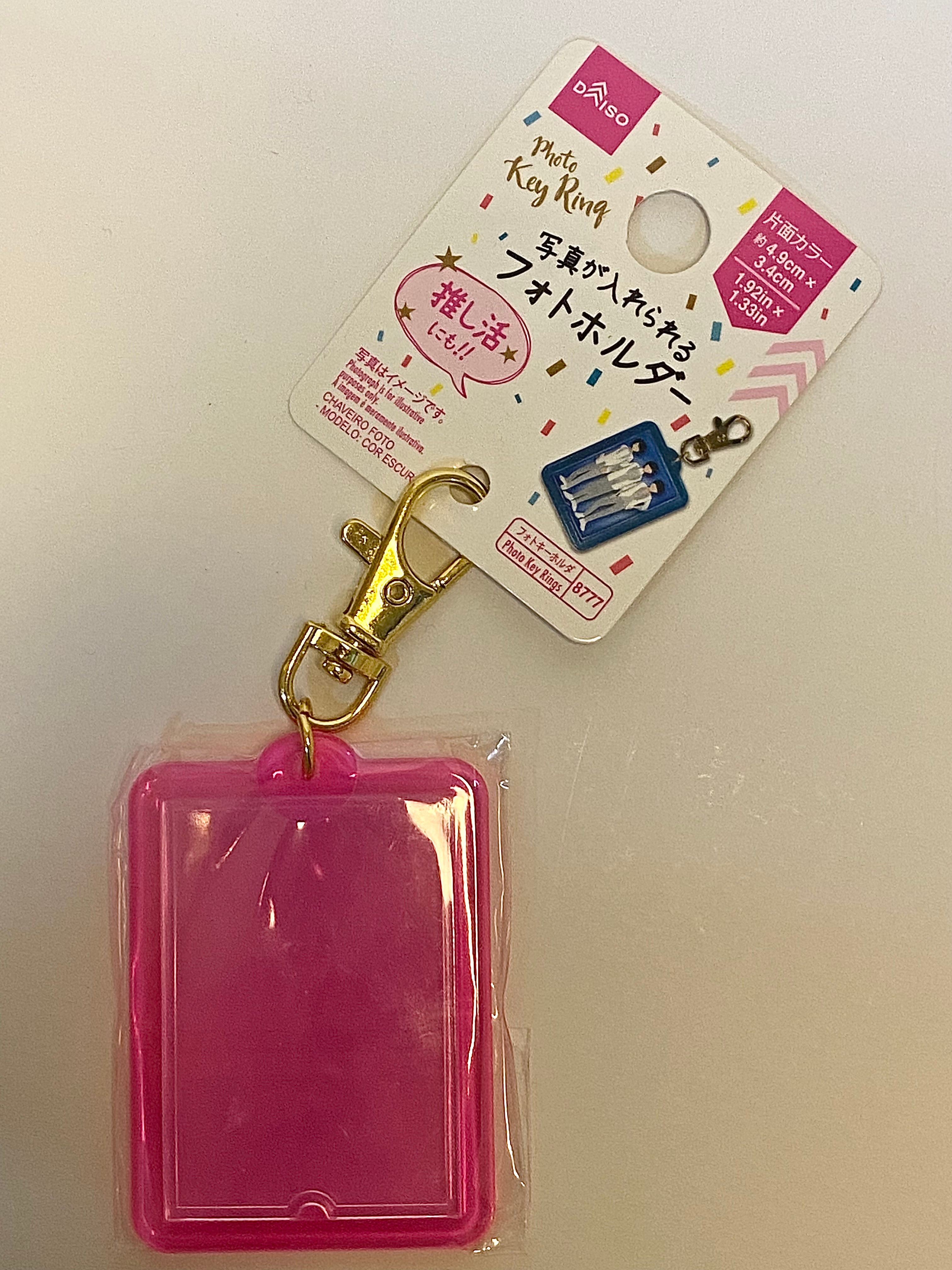 Fotoğraf Tutucu 5 * 4 cm Şeffaf Plastik Kılıf - Pembe