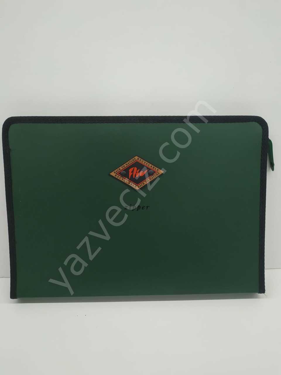 FLİE ZİPPER YEŞİL FERMUARLI DOSYA