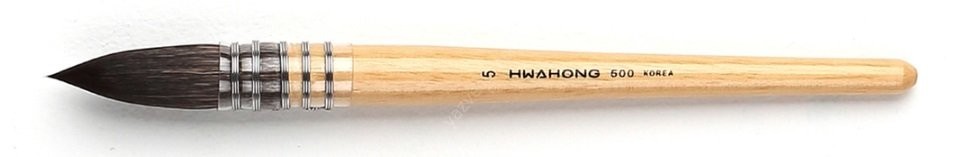 Hwahong 500 Profesyonel Kalite El Yapımı Sincap Suluboya Fırçası No:5