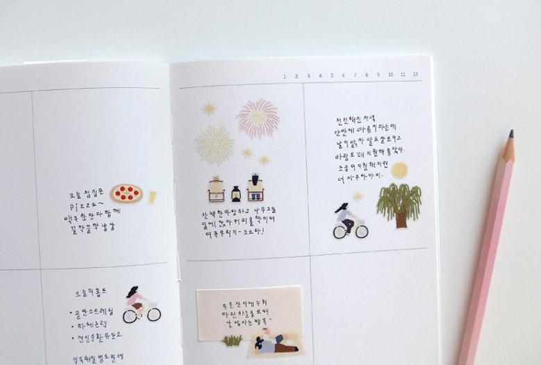  Kore Suatelier Design Sticker Çıkartma - 1193 midnight picnic