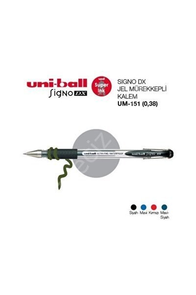 Uniball Signo 0,38mm Kağıdın Arkasına Geçirmeyen Jel Kalem.UM-151 Dx, Emerald