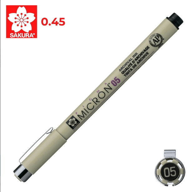 Sakura Pigma Micron Teknik Çizim Kalemi 05 0.45mm Siyah