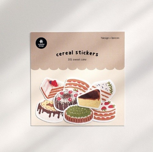 Kore Suatelier Cereal Stickers, Çıkartma – 301 sweet cake