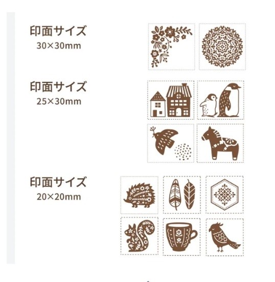 Shachihata  Zanaat damgası Penguen deseni 2. baskı 25×30mm