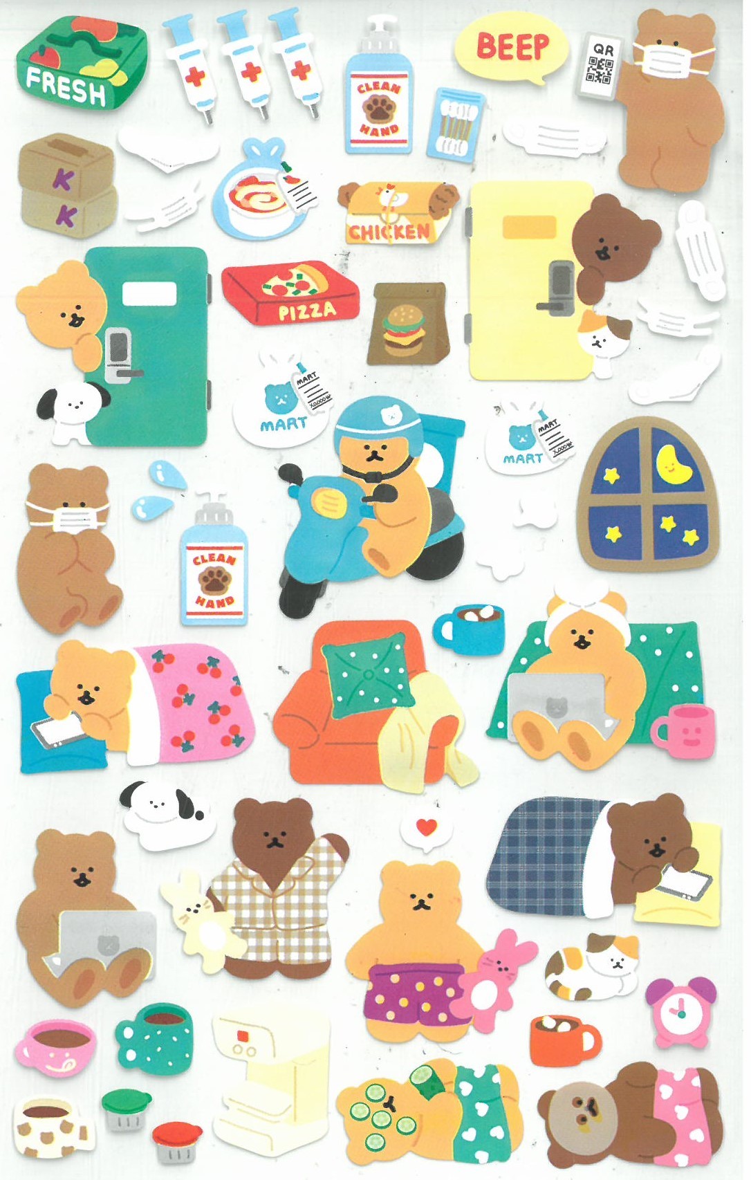 Kore Sticker Çıkartma - Diary of Bear 2