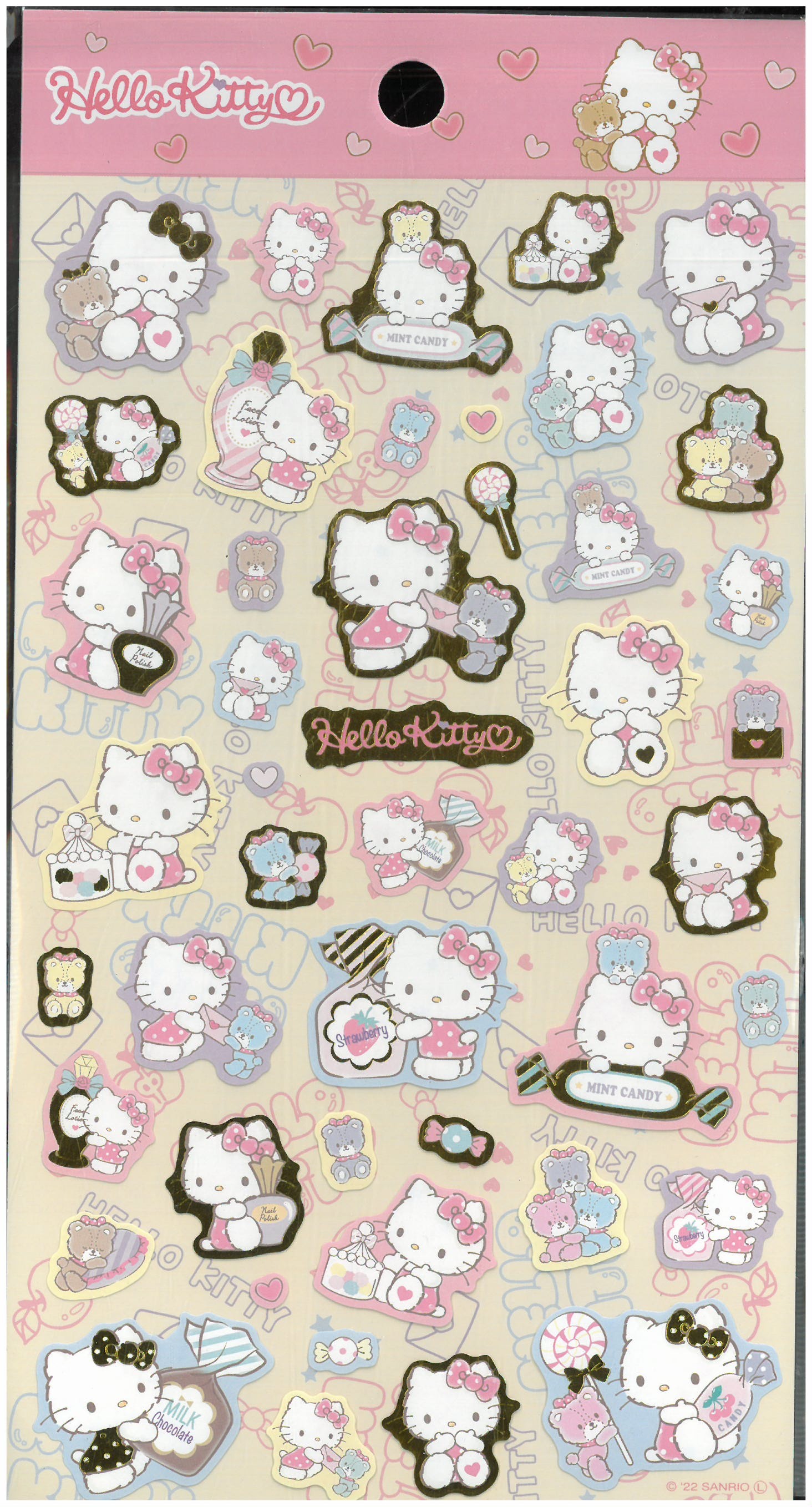 Japon Hello Kitty Mint Candy Sticker Çıkartma