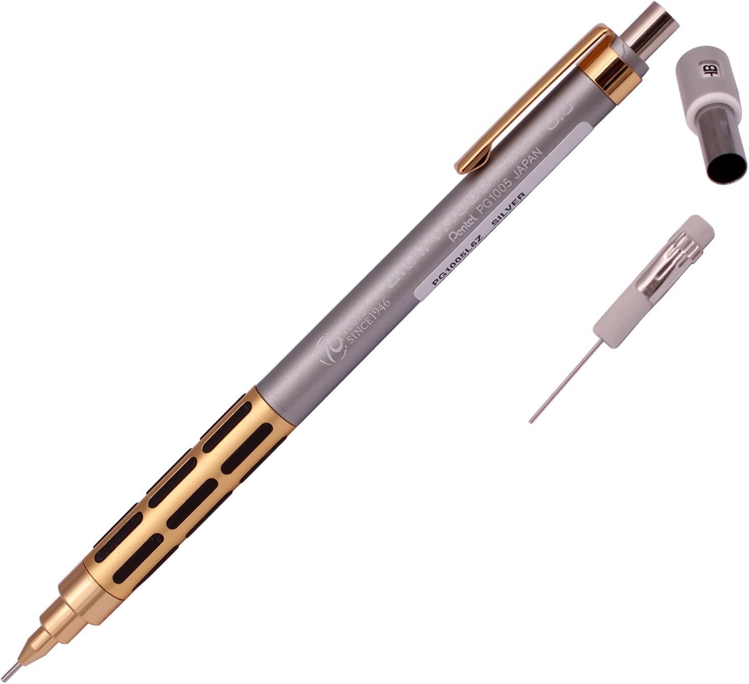 Pentel graph 1000 Gold Limited Edition 70. yıldönümü versatil kalem 0,5 mm - Silver