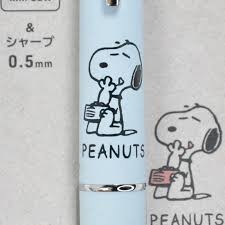 Mitsubishi Pencil Uni Jetstream 4 Renkli Tükenmez Kalem ve Mekanik Kurşun Kalem x Peanuts Snoopy - Light Blue