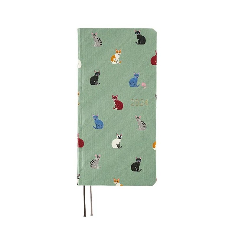 Kampanyalı  Hobonichi Weeks Tie & Chief Cats&Me B6 Slim 2024 Ajanda (Planner)