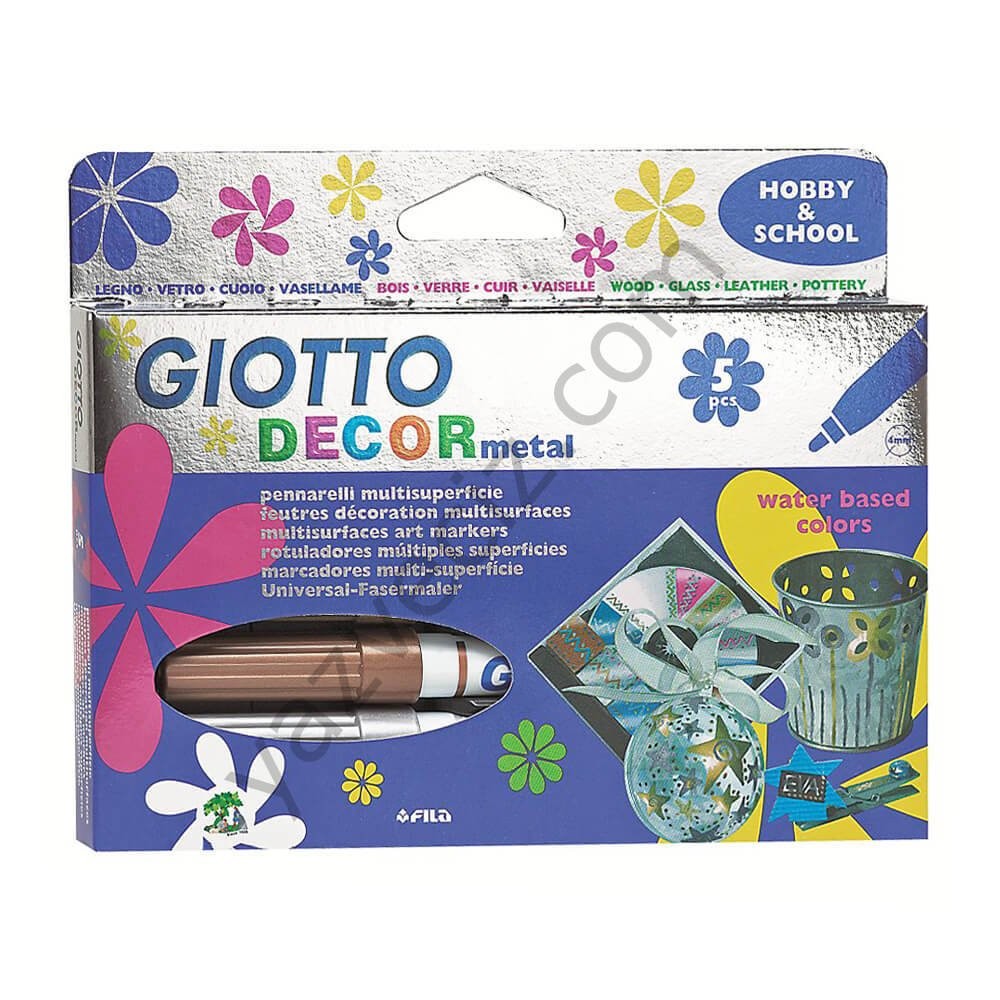 GIOTTO Decor Metalik Boya 5'li