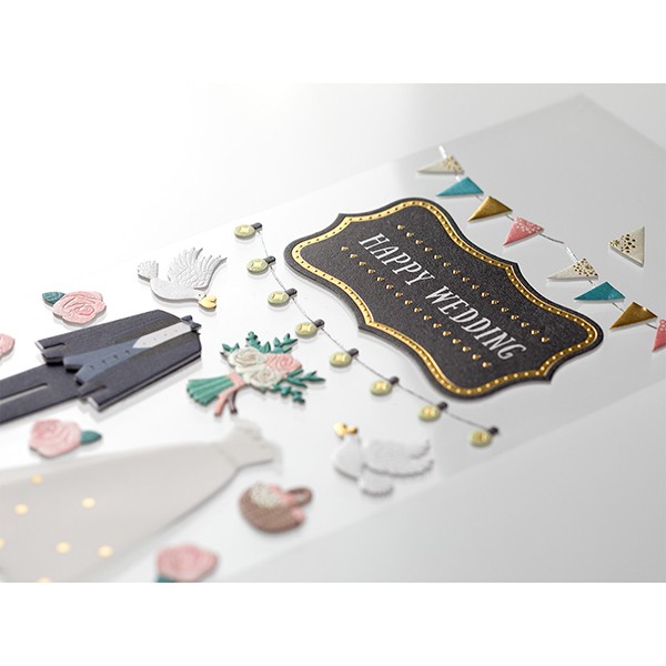 Midori Craft Title Sticker - Happy Wedding