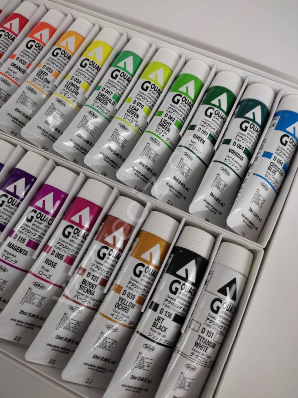 Holbein Profesyonel Akrilik Guaj Seti 24'lü Colors Set