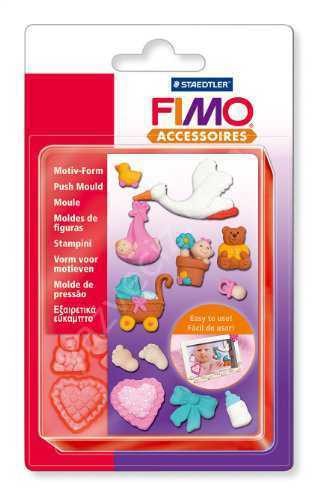 Kampanyalı Staedtler Fimo Push Mould Esnek Pişirmek için Silikon Kalıp - Bebek