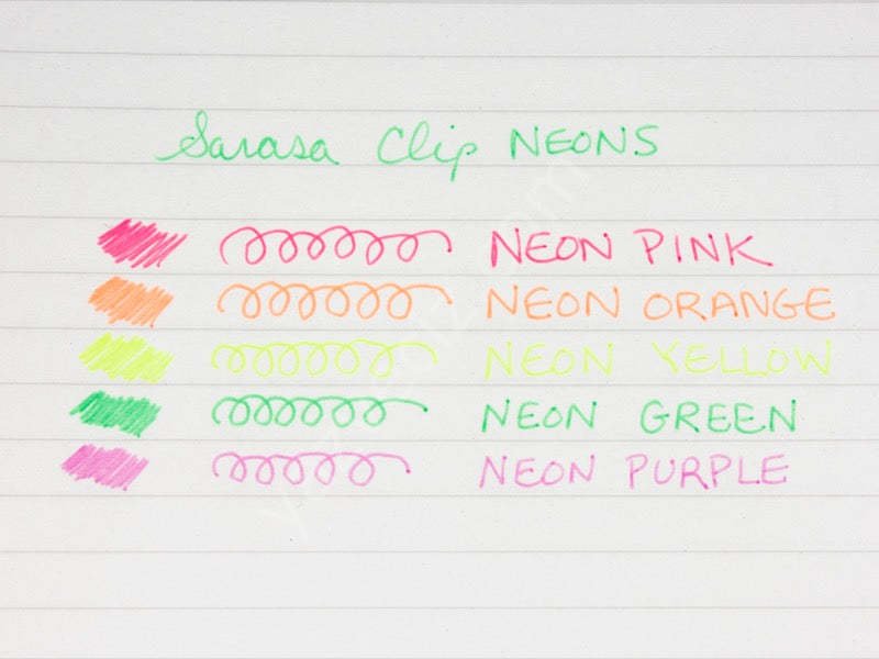 Zebra Sarasa Neon Color 5'li Jel Kalem Seti 0,5mm