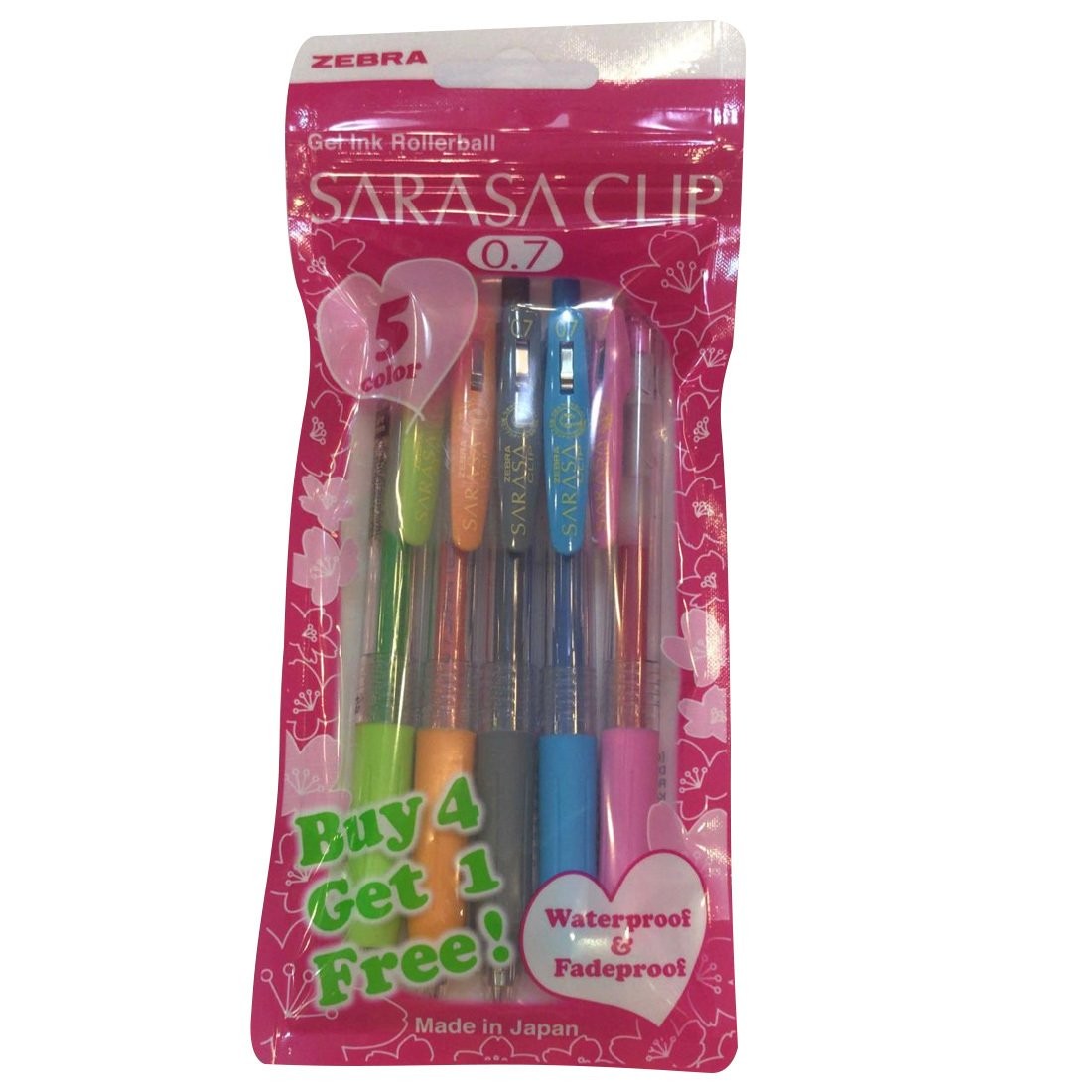 Kampanyalı Zebra Sarasa 5'li Pastel Kalem Seti