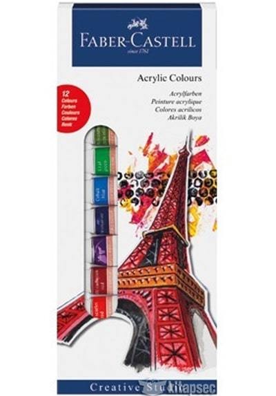 Faber Castell Akrilik Boya 12 Renk 12ml Tüp