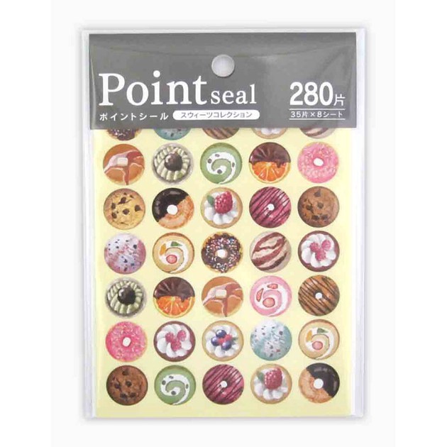 Point Seal Sticker Çıkartma 280 ad Kurabiye Tatlı çeşitleri