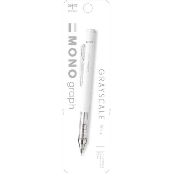 Tombow Pencil MONO Graph Mekanik Kurşun Kalem 0.5mm GRYSCALE Serisi Beyaz