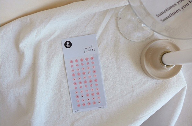  Kore Suatelier Sticker Çıkartma Mini Series - 106 Çiçek, Tırnak Stickerı
