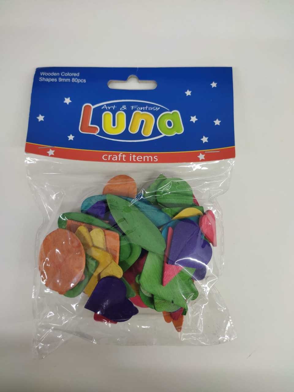 luna ahşap renkli karışık şekiller