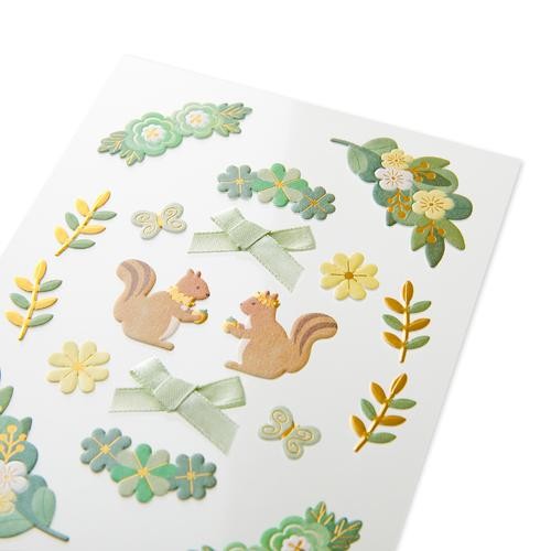 MIDORI Tasarım Kağıt El Sanatları Sticker Çıkartma - Sincap