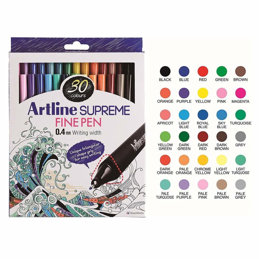 artline supreme fine pen 0.4 kalem seti